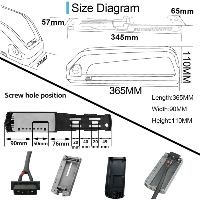 Hailong Downtube E‑Bike Lithiu - Ebike Battery 48V 20Ah Hailong recension och pris