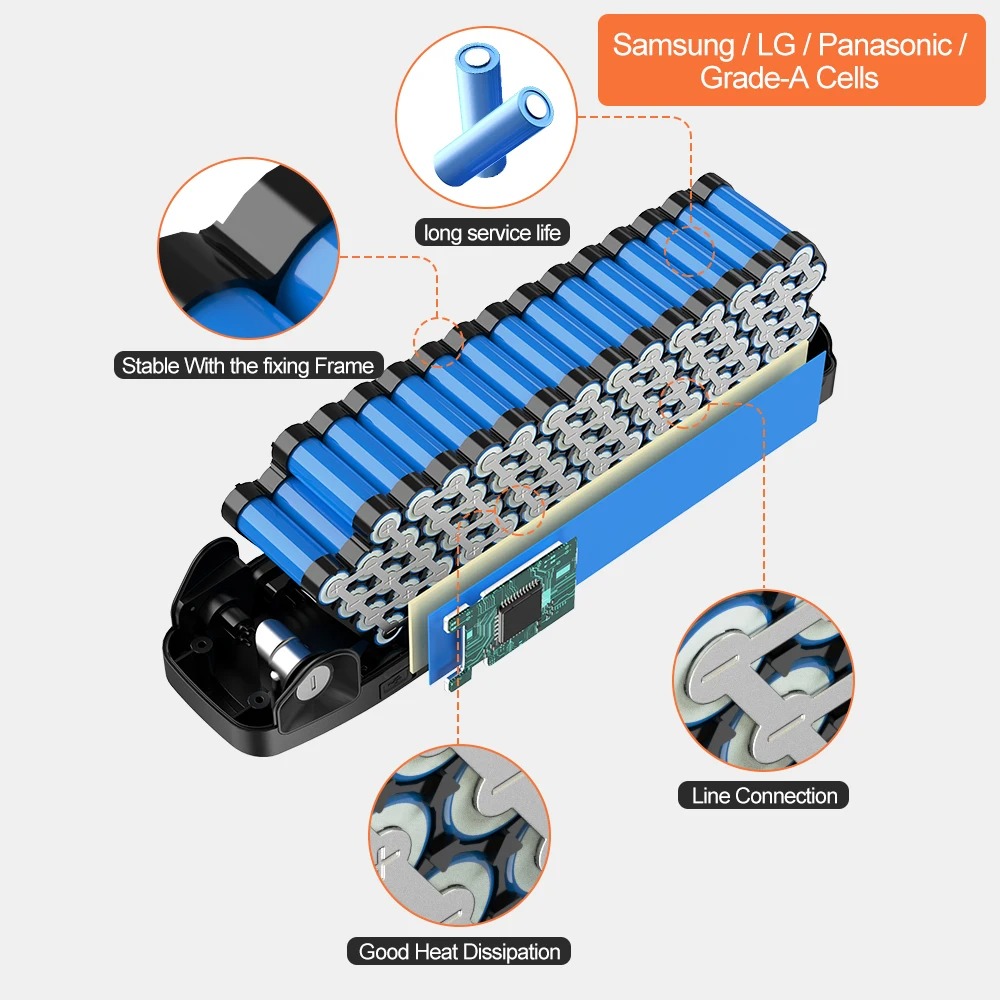 New for Hailong 36V 48V 52V Br - Ebike Battery 48V 20Ah Hailong recension och pris