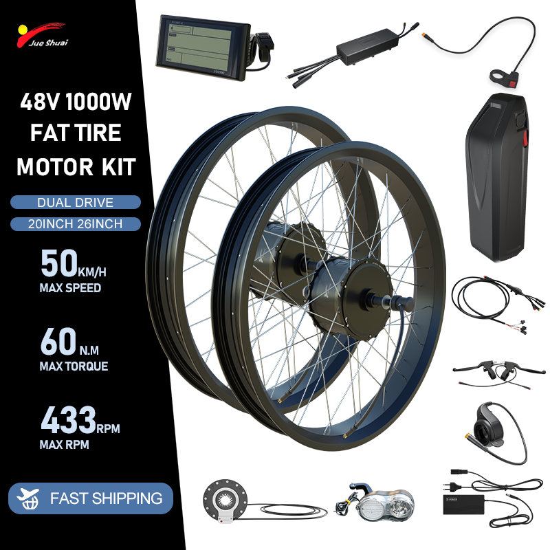 48V 2000W E-bike Fat Tire Conv - Fat Tire Ebike Conversion Kit 2000W recension och pris